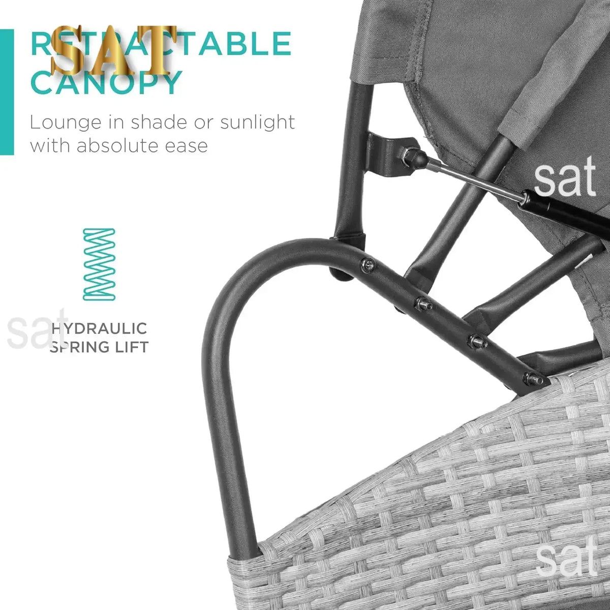 %a 5-Piece Modular Terrace Wicker Sofa Bed Modular Conversation Lounge Chair Set, Adjustable Seat