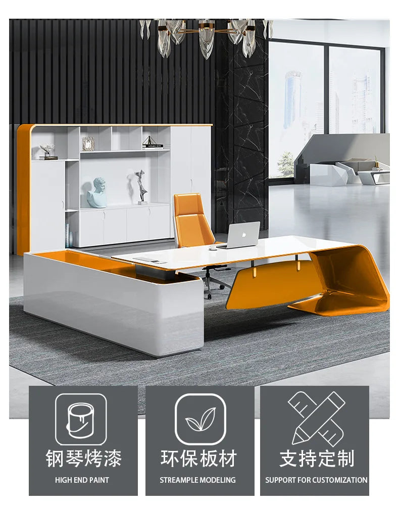 Minimalist Atmosphere Office Desk Computer High Single Fashionable Office Desk Irregular Office Furniture Der Schreibtisch XYOD