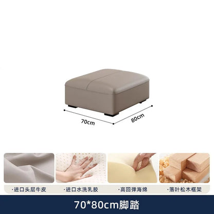 Leather sofa, electric living room, home theater sofa, modern function, adjustable leg support, one layer cowhide sofa