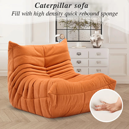 Ergonomic Memory Sponge Bean Bag Chair - Comfortable adult suede lounge chair for reading and gaming, perfect for home decor
