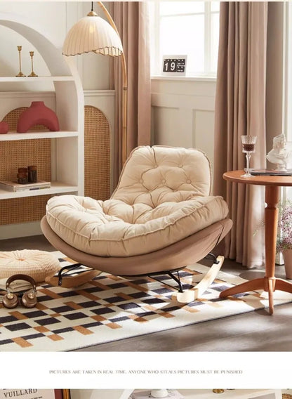 Thickened Penguin Rocking Chair Balcony Sofa Home Bedroom Leisure Chair Wide