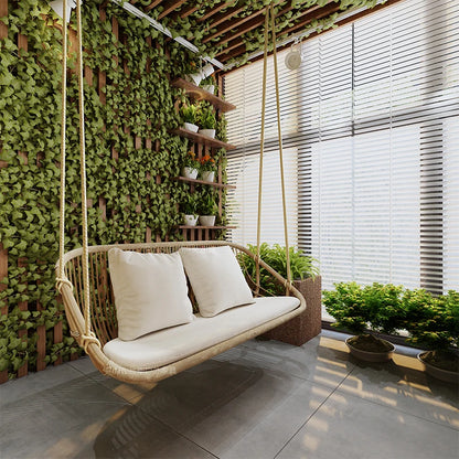 MJY hanging basket rattan chair single double swing sofa indoor cradle ceiling rattan chair
