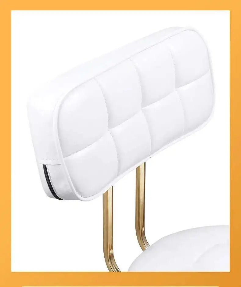 Luxury Rotating Barber Chair for Beauty Salon Modern Metal Movable Backrest Office Chairs Creative Salon Chair for Hair Salon