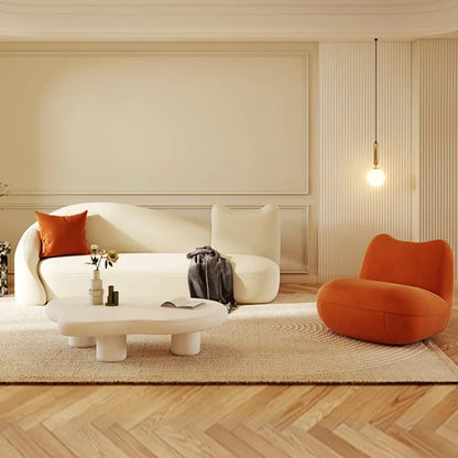 Canapés de salon minimalistes et mignons, pouf européen blanc, canapé 3 places, ergonomique, Design moderne, meubles de maison Hogar