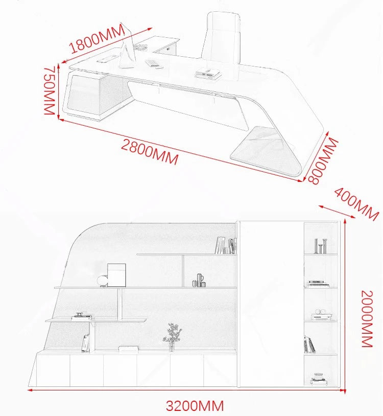 Modern Computer Office Desk Conference Storage Executive Standing Office Desk Display Crafts Mesa Ordenador Trendy Furniture