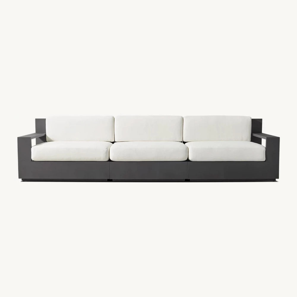 Modern Furniture Sofa Combination Aluminum Frame Outdoor Sectional Sofa Set for Garden Living Room Courtyard