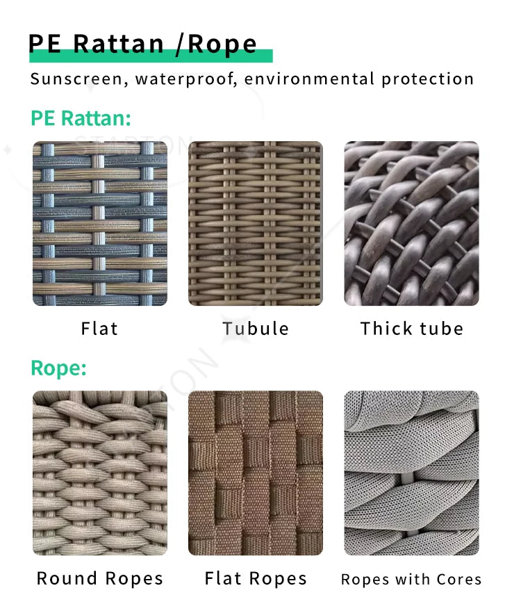 Outdoor Round Rattan Sofa Set Stay Garden Courtyard Curved Rattan Sofa Sectional for Home Outdoor Furniture Modern Patio Set
