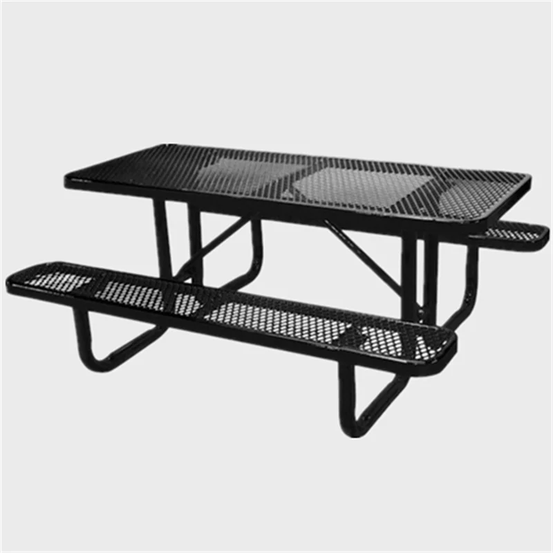 Outdoor Public Park 2 Person Steel Commercial Bench Seating Outside Garden Out Door Patio Rustic Metal Seat Bench with Back