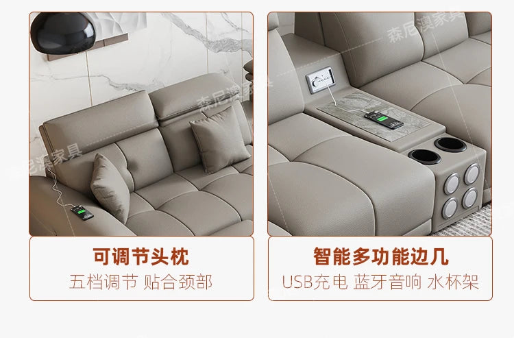 Modern Minimalist Sofa Leather Recliner Corner Living Room Sofa Relaxing Comfortable Muebles Para Habitacion Home Accessories