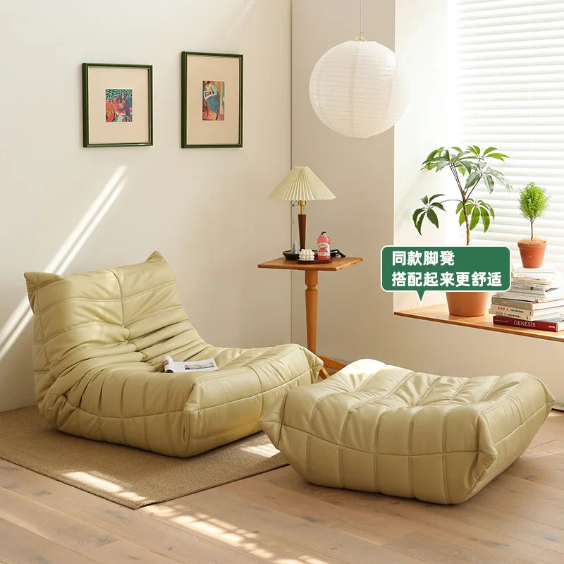 Lazy sofa single leisure chair modern simple technology leather ins