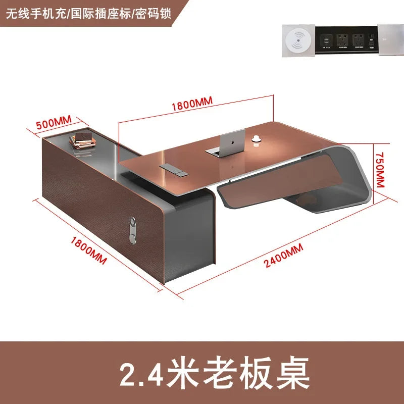 Office Furniture Desk Complete Boss Desk Modern Simple President's Desk