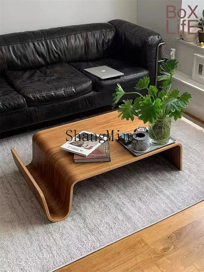 FG household simple living room creative table coffee table coffee table medium antique big curved wood