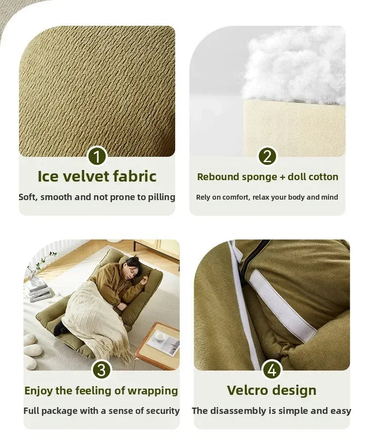 Household Goods New Rotating Sofa Chair, Living Room Balcony Fabric Lazy Sofa Backrest Rotating Leisure Chair Swivel Chair