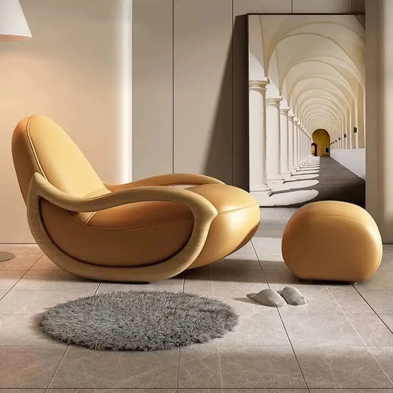 Italian Support Living Room Chairs Simple White Lazy Designer Recliner Chairs Armchair Sofa Comfy Fauteuil Salon Home Furniture