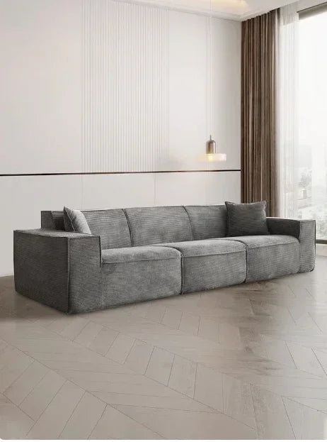 Italian minimalist vacuum sponge compression sofa modern simple corduroy small apartment living room tofu block sofa furniture