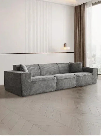 Italian minimalist vacuum sponge compression sofa modern simple corduroy small apartment living room tofu block sofa furniture