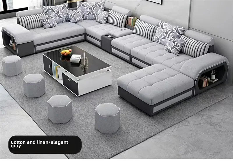 Nordic Fabric Living Room Sofas Combination Modern Apartment Single Sofas for Living Room Furniture Creative Corner Sofa v