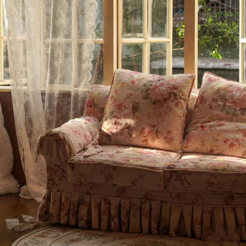 Double Designer Living Room Sofa Europe Floor Romantic Apartment Sofa Elegant Luxury Muebles Para El Hogar Home Furniture