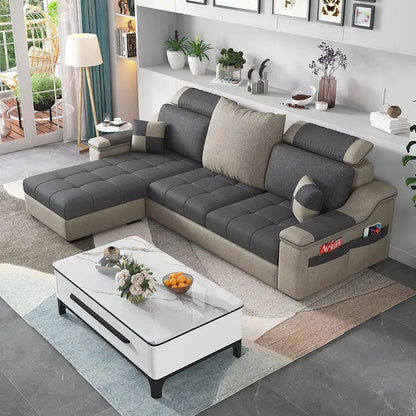 Fabric sofa set simple style combination living room