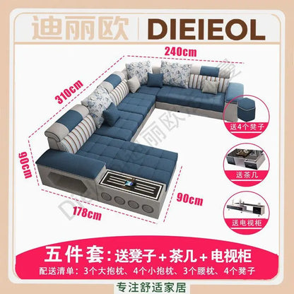 Armrest Electric Sofa Designer Storage Modern Corner Sofa Floor Comfortable Romantic Divani Da Soggiorno House Accessories