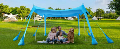 New Lycra Camping Sun Shelter UPF50+ Pop Up Beach Tent Outdoor Shade Beach Canopy for Camping Fishing Backyard Fun or Picnics