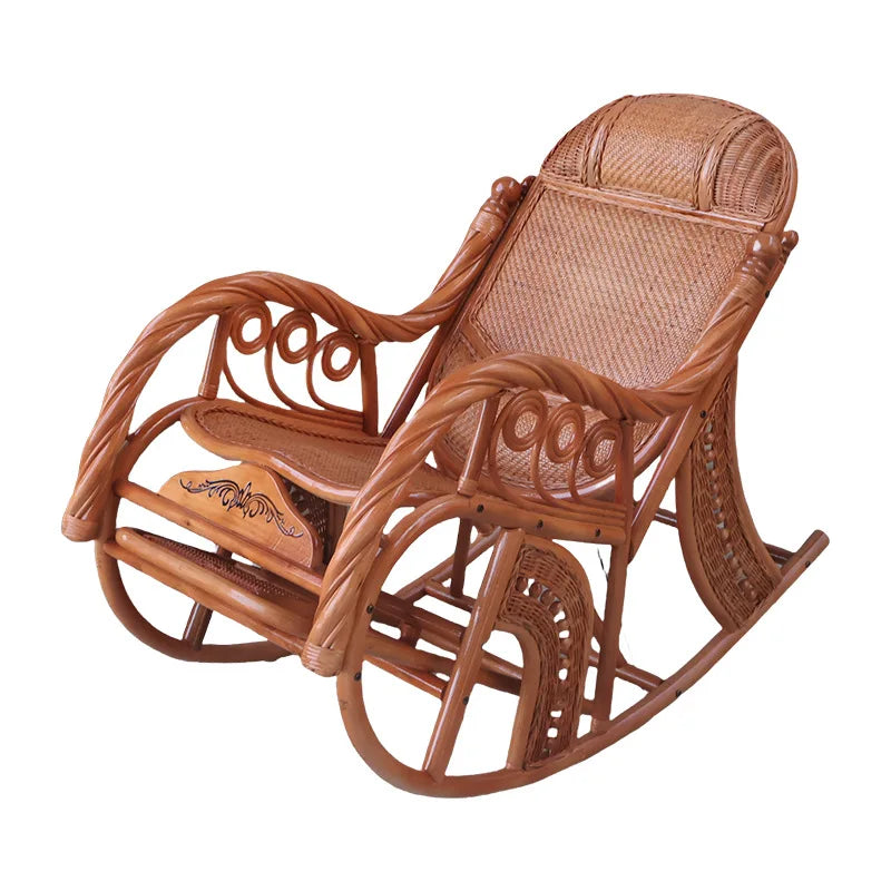 Manufacturers supply adult bedrooms, elderly rocking chairs, real rattan leisure balcony recliners