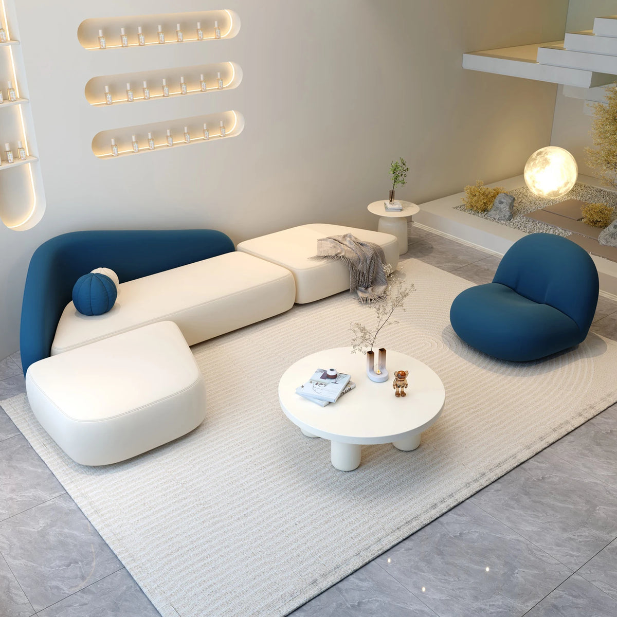 Relaxing Room Decor Living Room Sofas Sets Lounge Minimalist Sofas Recliner Puffs Lazy Couch Koltuk Takımı Trendy Furniture