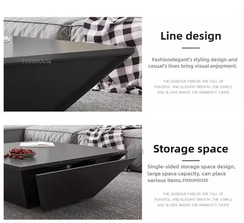 Italian Light Luxury Tea Table Modern Creative Personality Coffee Table Living Room Furniture Small Apartment Living Room Table