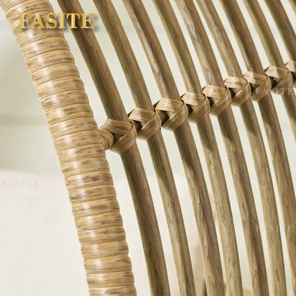 2025 New  Bellamy Round Wicker Outdoor Egg Chair, Beige