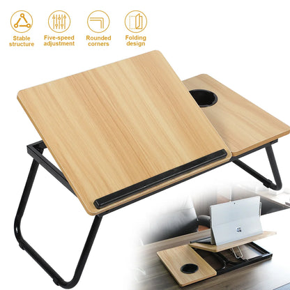 Adjustable Foldable Laptop Desk Portable Ergonomic Stand for Bed Sofa Notebook