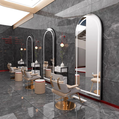 Design Modern Lightweight Luxury Oval Square Mirror Hair Salon Furniture Set Hot Sale