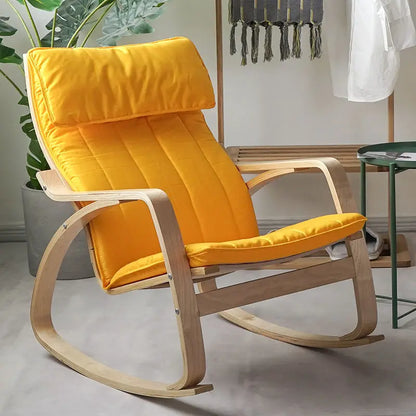 Simple and modern Nordic Boang rocking chair easy chair solid wood recliner lazy pregnant woman chair balcony lounge
