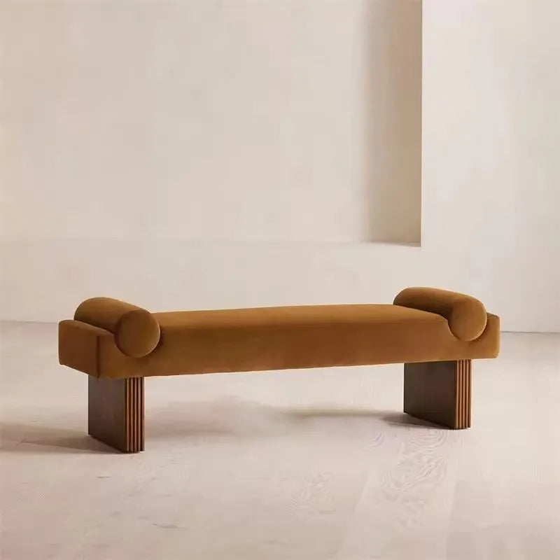 French retro style sofa bench stool living room pedal entrance shoe change stool bedroom bedside stool senior feeling cloakroom