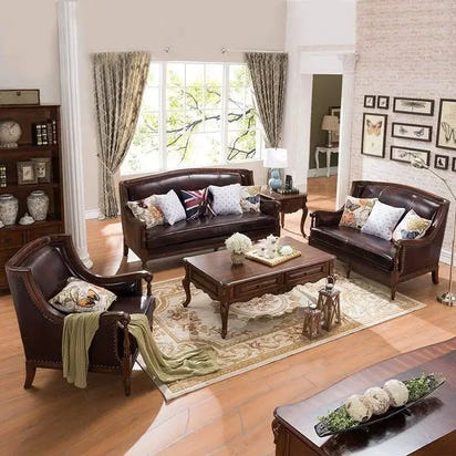 European Living Room Sofa Elegant Loveseat Wooden Modern Luxury Lounge Sofa Puffs Modular Wooden Canape Salon Furniture Home