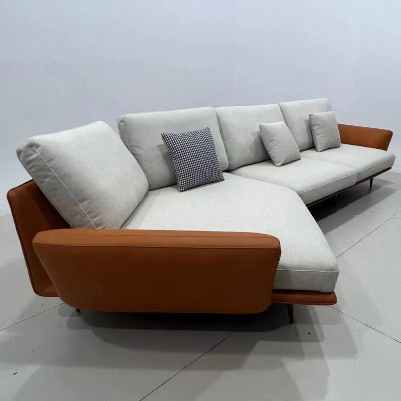 Modern Italian Leather Sectional Couch for Living Room Quality Luxury Chesterfield Three-Seater Sofa Set for Home & Hotels