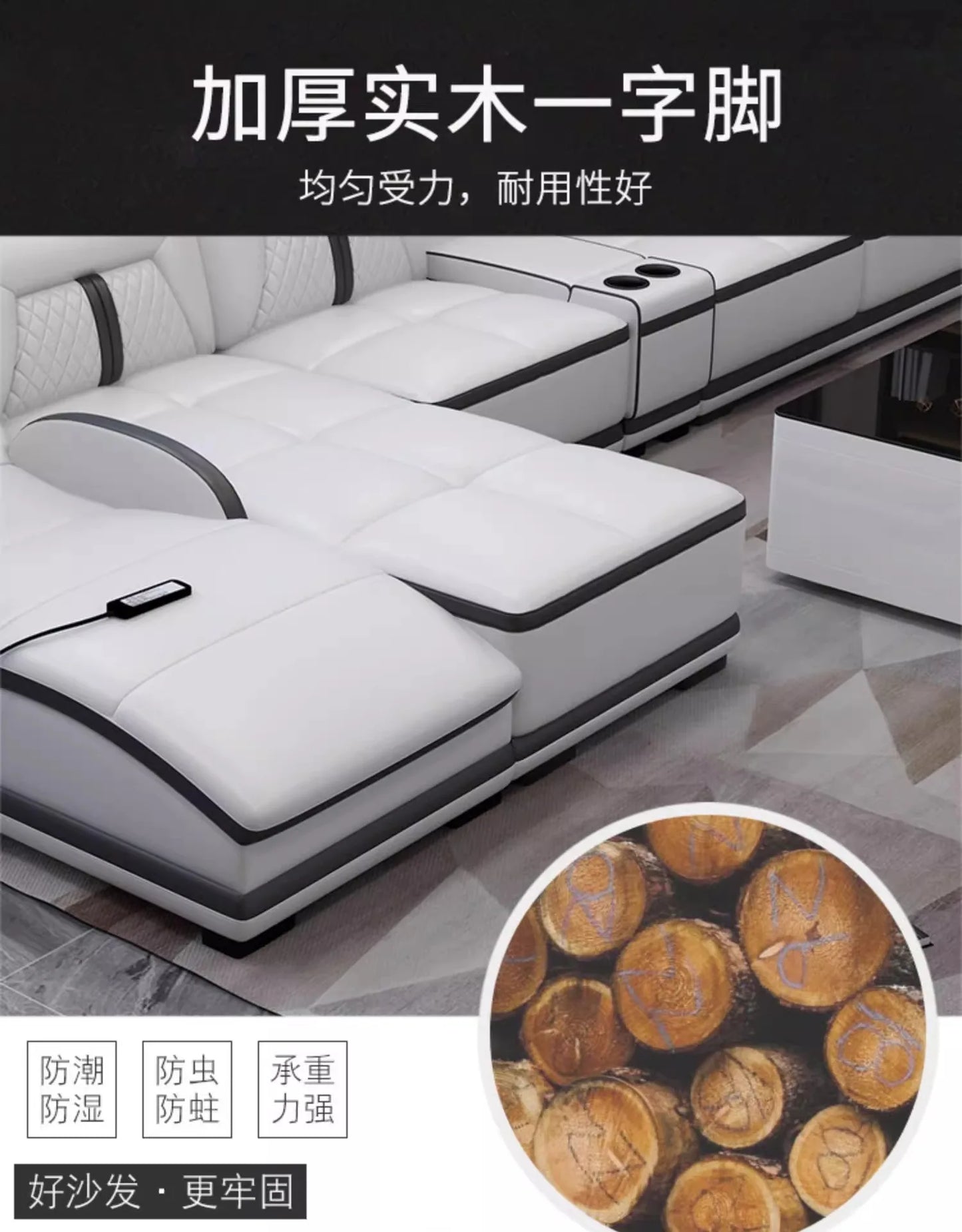 Multifunction Modern Sofas Genuine Leather Minimalist Electric Apartment Living Room Sofas Massage Comfortable Muebles Furniture