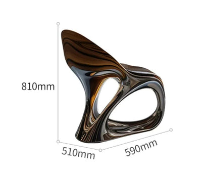 Modern FRP special-shaped curved dining table coffee table commercial space office hotel high-end technology creative table