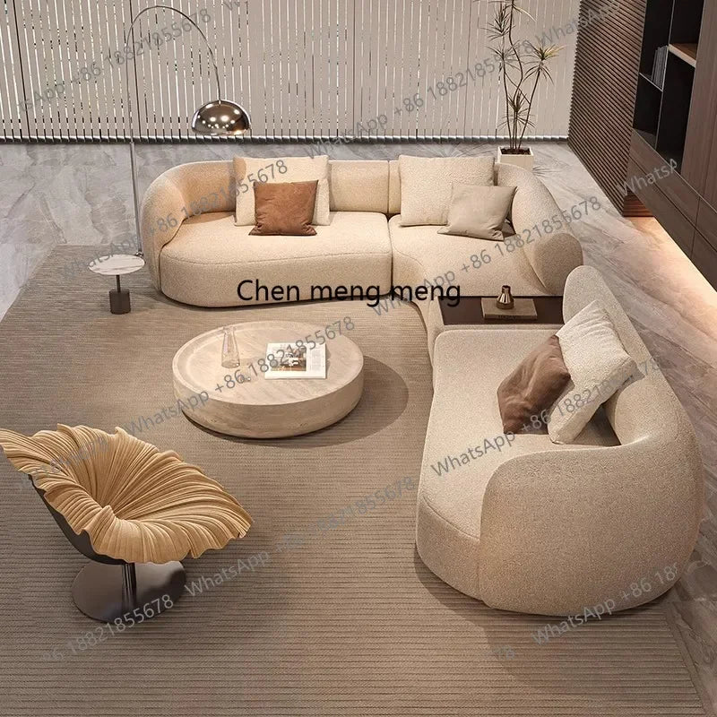 P32 Minimalist sofa large apartment living room special-shaped corner fabric, modular combination sofa