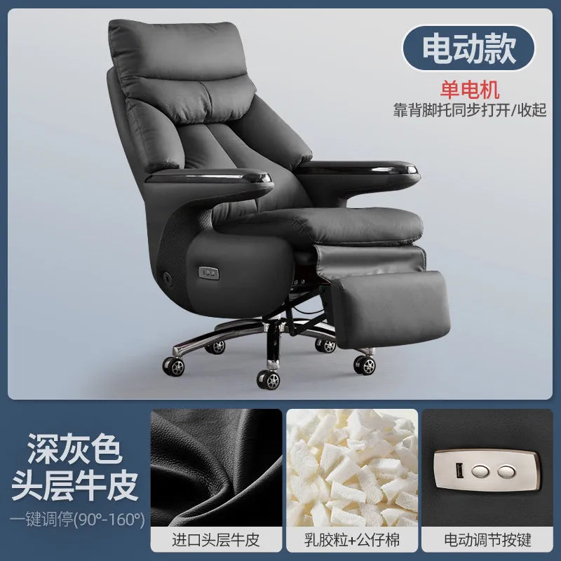 Smart Electric Executive Office Chair with Ventilation - Reclining Massage CEO Chair for Home Professional Use Furniture JT40