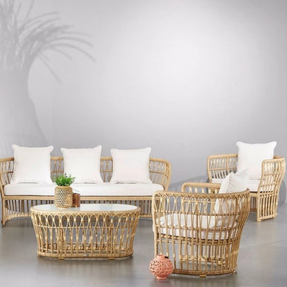 Outdoor rattan sofa terrace courtyard sun room leisure rain and sun protection sofa furniture balcony soft rattan chair sofa