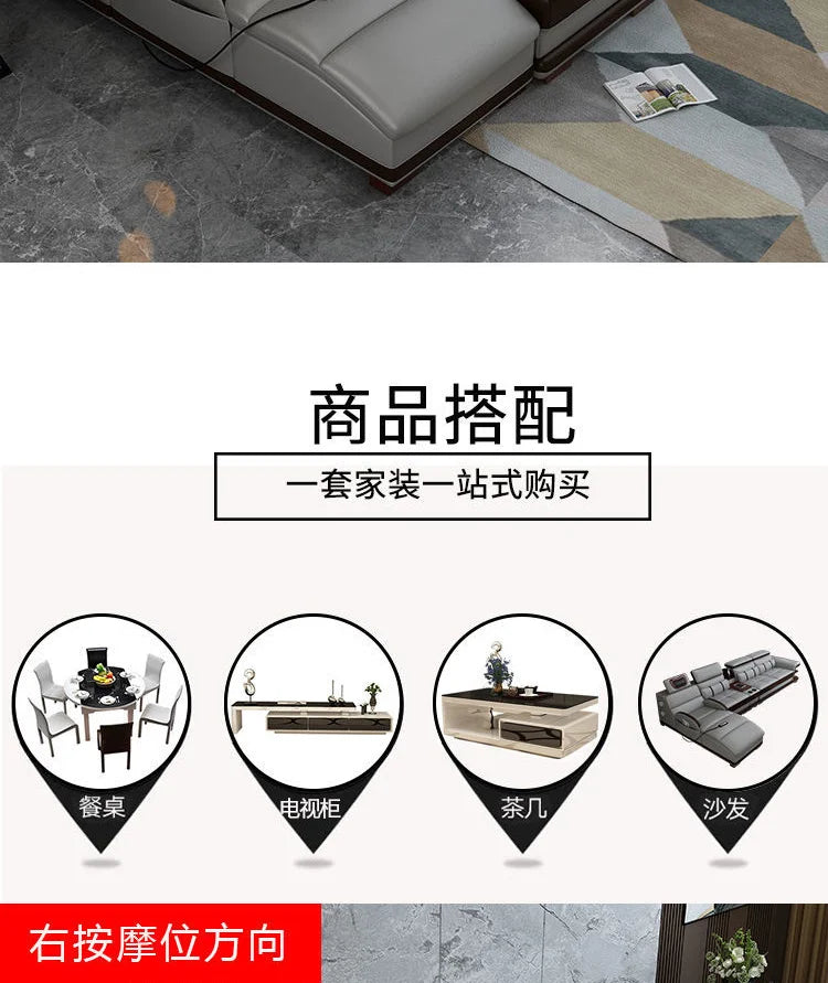 Multifunction Apartment Sofas Recliner Luxury Massage Comfortable Sofas Leather Electric Canape Salon De Luxe Home Furniture