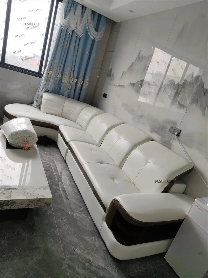 Design Artificial Leather Living Room Sofa Corner Combination Luxury Sofas Living Room Personality Home Furniture