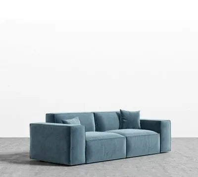 /Italian simple square multiperson combination sofa Nordic creative corner highend living room fabric sofa