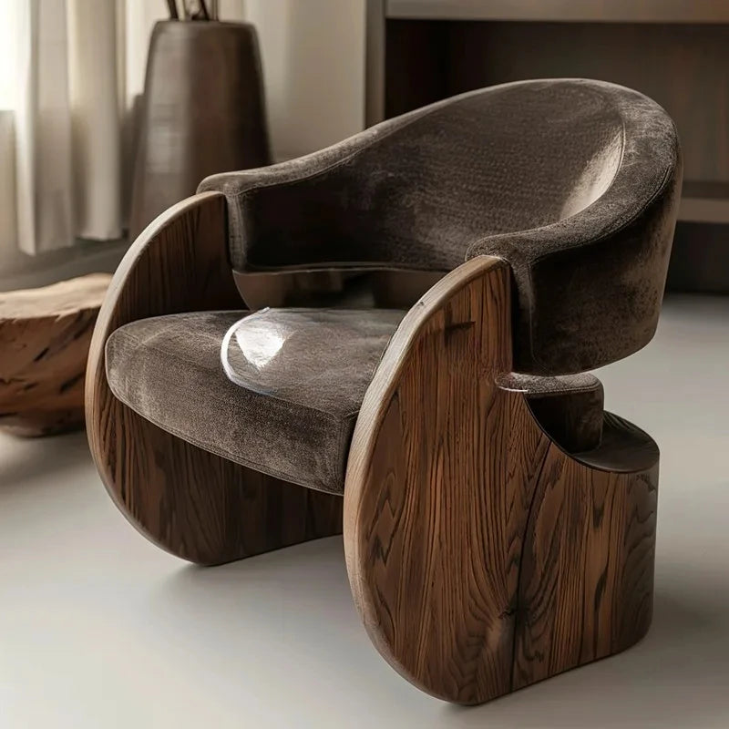 Italian style, retro solid wood leisure, living room bedroom single, medieval single sofa chair