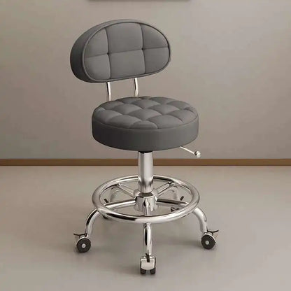 Aesthetic Hairdressing Chair Backrest Simple Rolling Rotating Barber Chair Portable Mocho Cadeira Barber Equipment MQ50BC