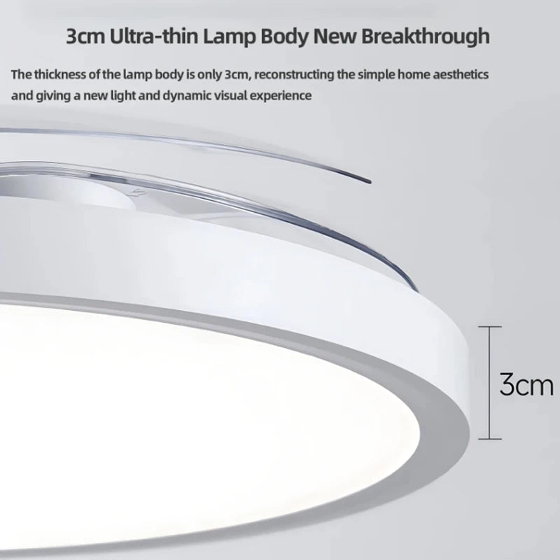 New ultra-thin chandelier fan LED Invisible ceiling fan with light 3 folding blades Pendant Light kitchen living room office