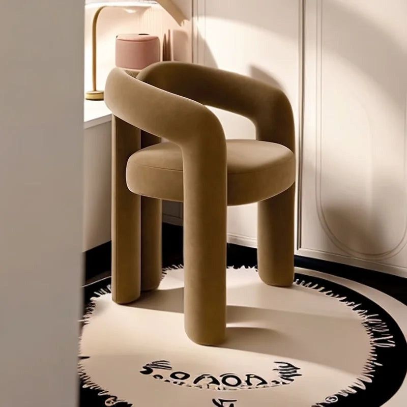 Bedroom Makeup Stool Light Luxury Senior Dresser Chair Home Dining Chair Nail Salon Back Chair