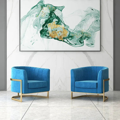 Fauteuil simple moderne pour salon, ensemble de meubles de salon, fauteuil de luxe en velours pour salon