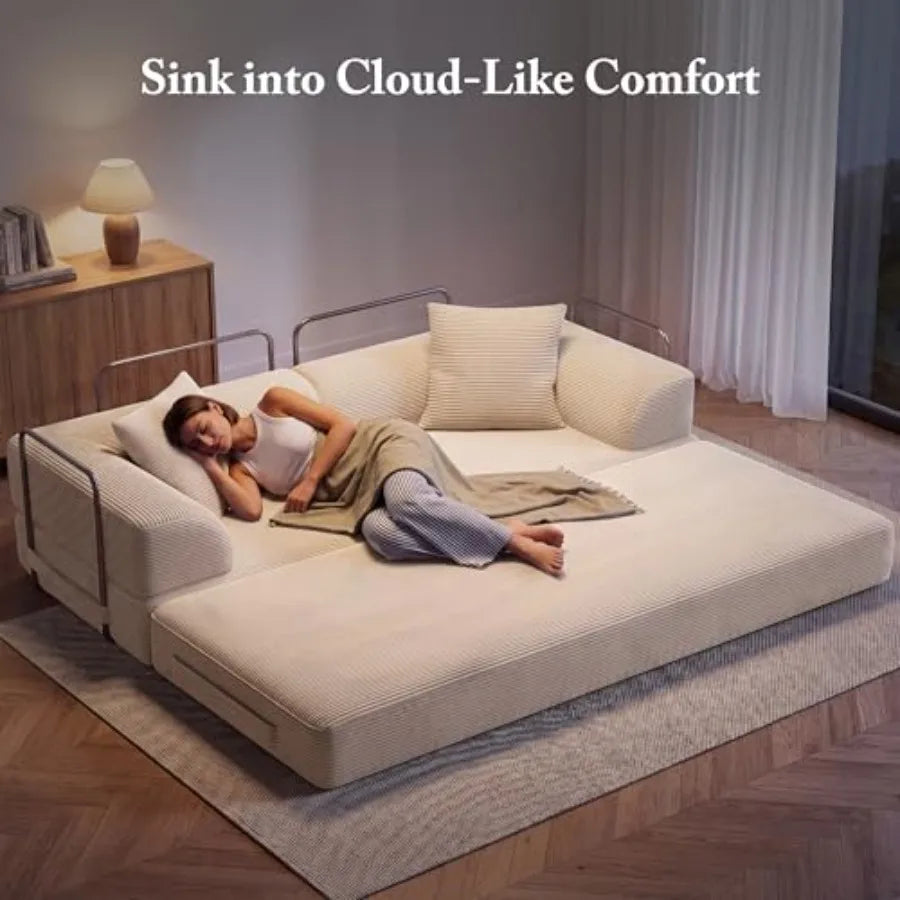 Cloud Boneless Convertible Floor Sofa Bed, 70