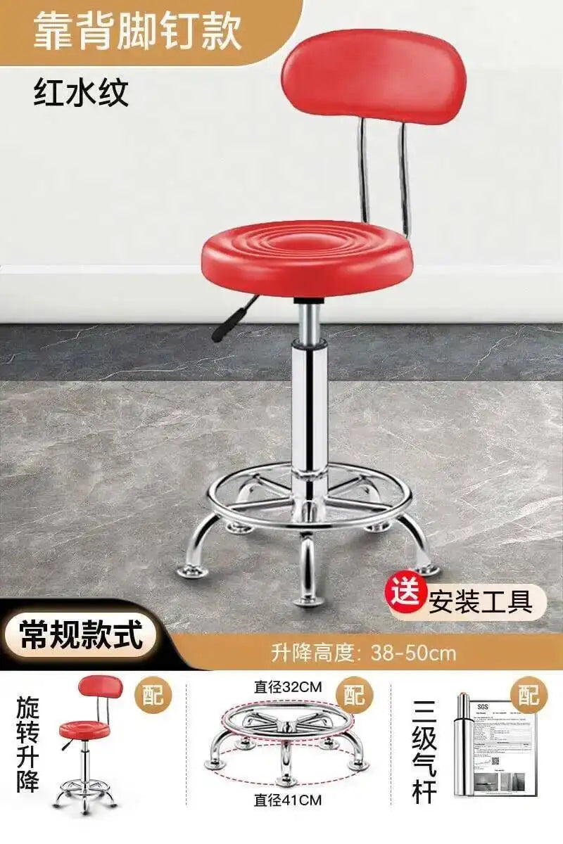 Vintage Bar Chairs Accent Modern Barber Adjustable Office Counter Bar Chairs Nordic High Taburete Silla Furniture YN50BC